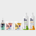 HiPet Coat Health Package for Dogs, Liquid Probiotic + Dermacare Bites + Multivitamin Tablets + Clarifying & Conditioning Shampoo, 5-Piece Bundle