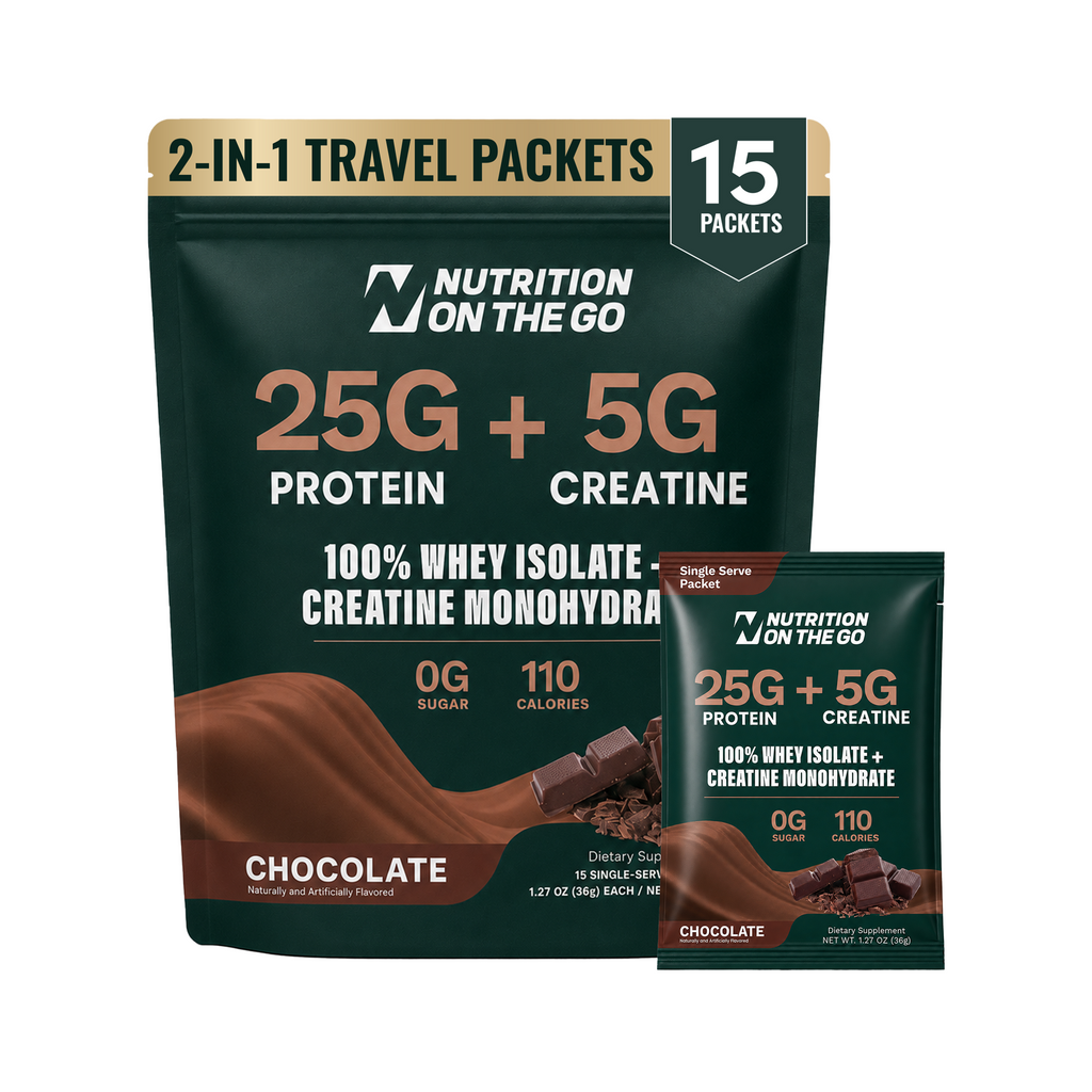 2-in-1 Whey Protein Isolate + Creatine Travel Packets