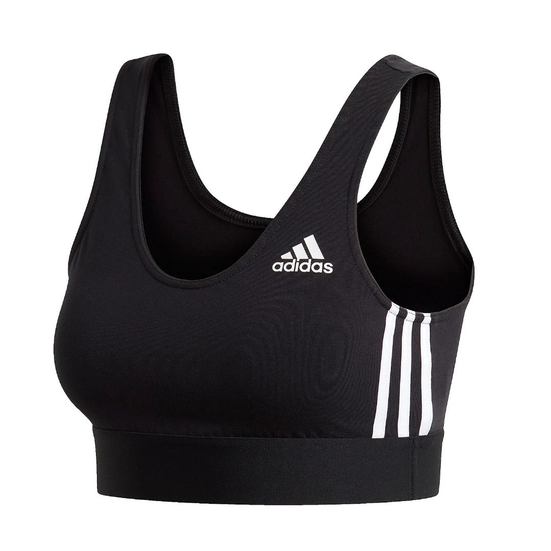 adidas Women's Must Haves 3-Stripes Bra Top - Black White