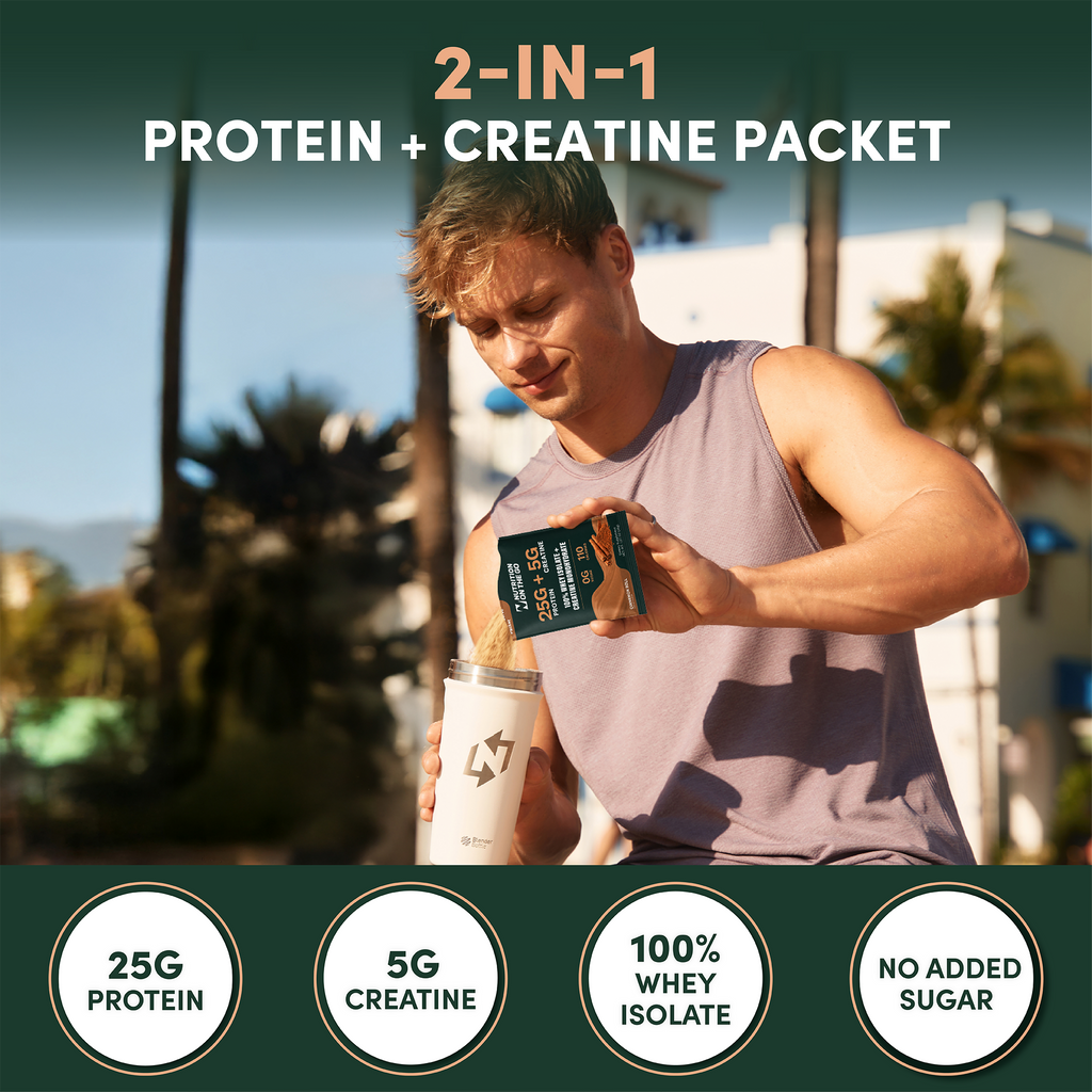2-in-1 Whey Protein Isolate + Creatine Travel Packets