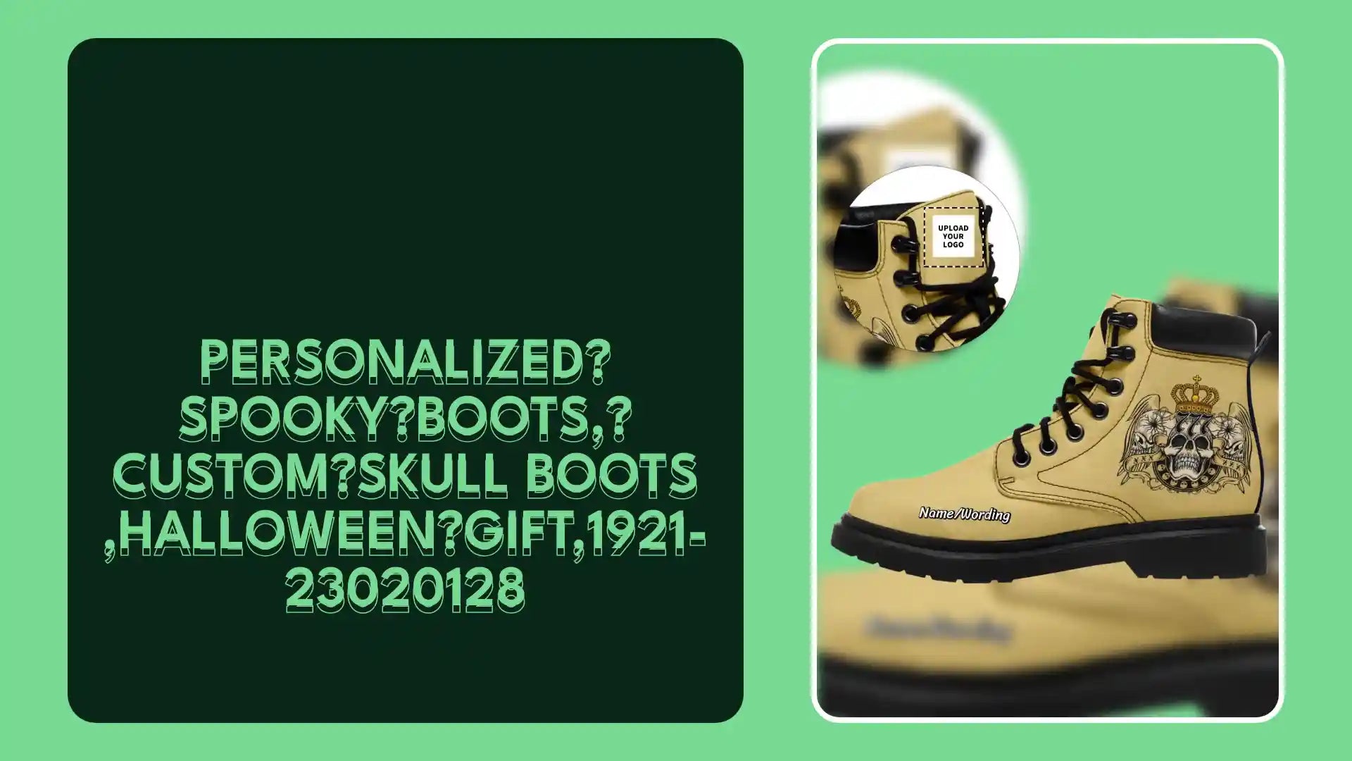 Personalized?Spooky?Boots,?Custom?Skull Boots ,Halloween?Gift,1921-23020128 by@Outfy